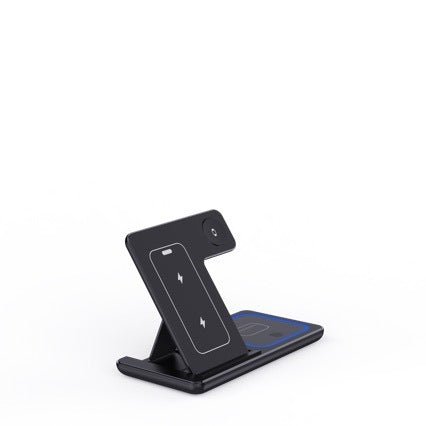 15W 3 In 1 LED Fast Wireless Charger Stand Foldable Charging Station For Smart Phone 15 14 13 12 11 IWatch 9 8 7 6 5 Airpods Pro - QuickBuy