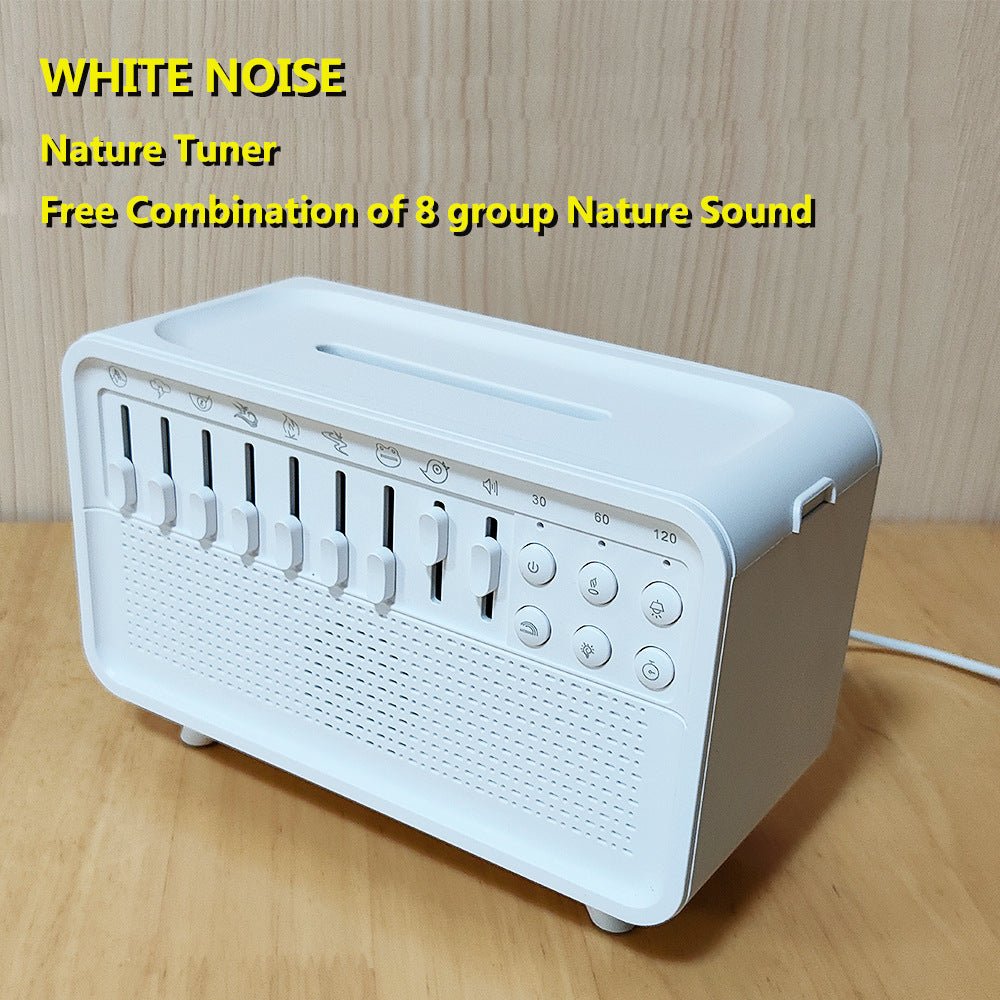 3 In 1 Bluetooth Speaker White Noise Sleep Night Light Humidifier All - in - one Machine Free Combination Of 8 Group Nature Sound - QuickBuy