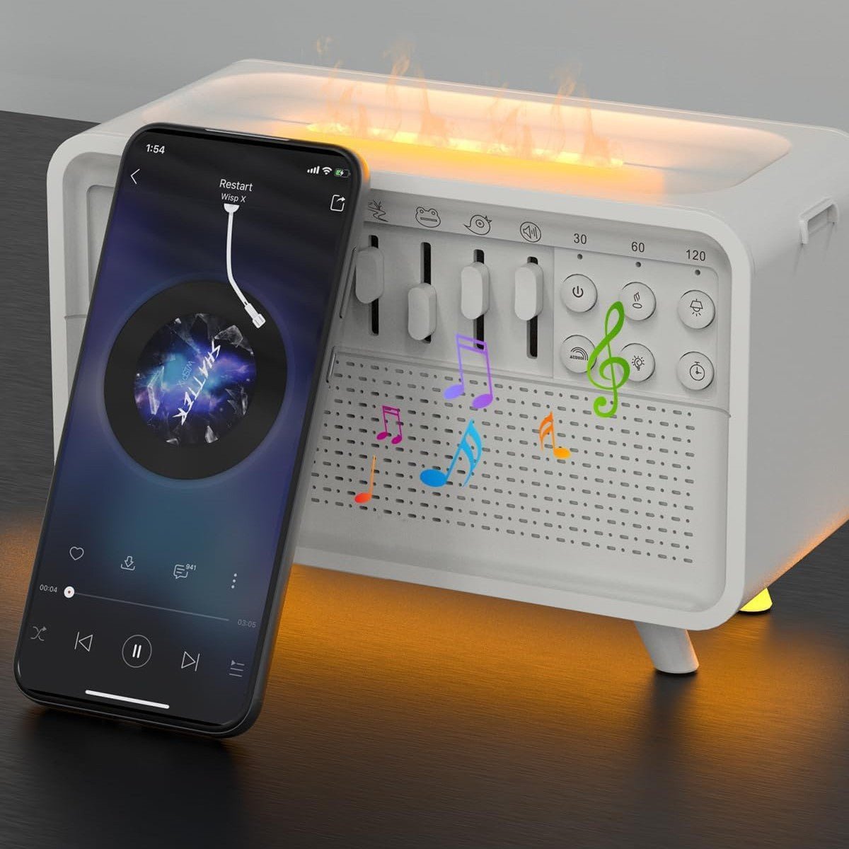 3 In 1 Bluetooth Speaker White Noise Sleep Night Light Humidifier All - in - one Machine Free Combination Of 8 Group Nature Sound - QuickBuy