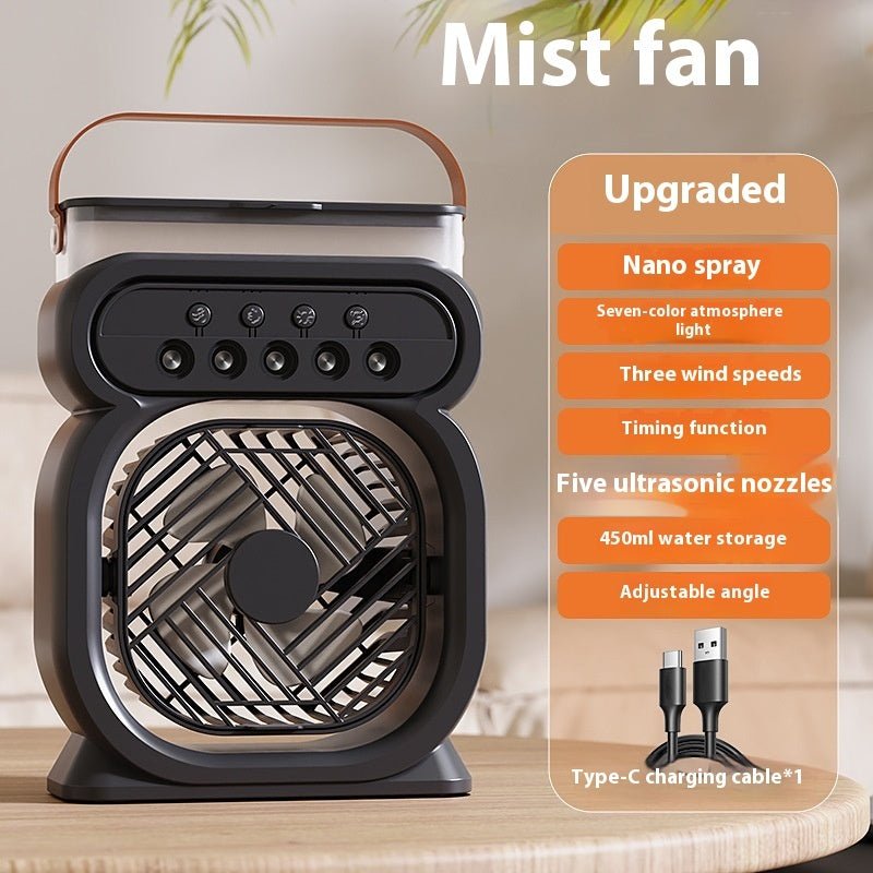 3 In 1 Portable Air Conditioner Evaporative Air Cooler LED Night Lights 3 Speeds Humidifier Fan For Home Office - QuickBuy