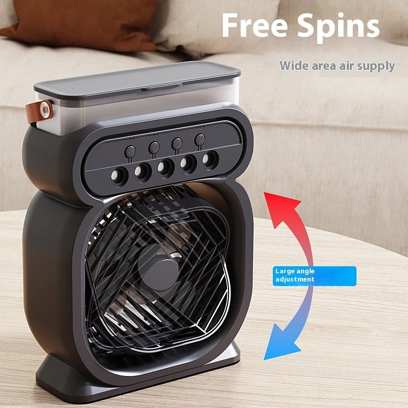 3 In 1 Portable Air Conditioner Evaporative Air Cooler LED Night Lights 3 Speeds Humidifier Fan For Home Office - QuickBuy