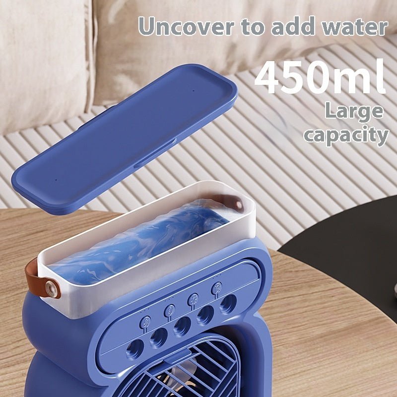 3 In 1 Portable Air Conditioner Evaporative Air Cooler LED Night Lights 3 Speeds Humidifier Fan For Home Office - QuickBuy