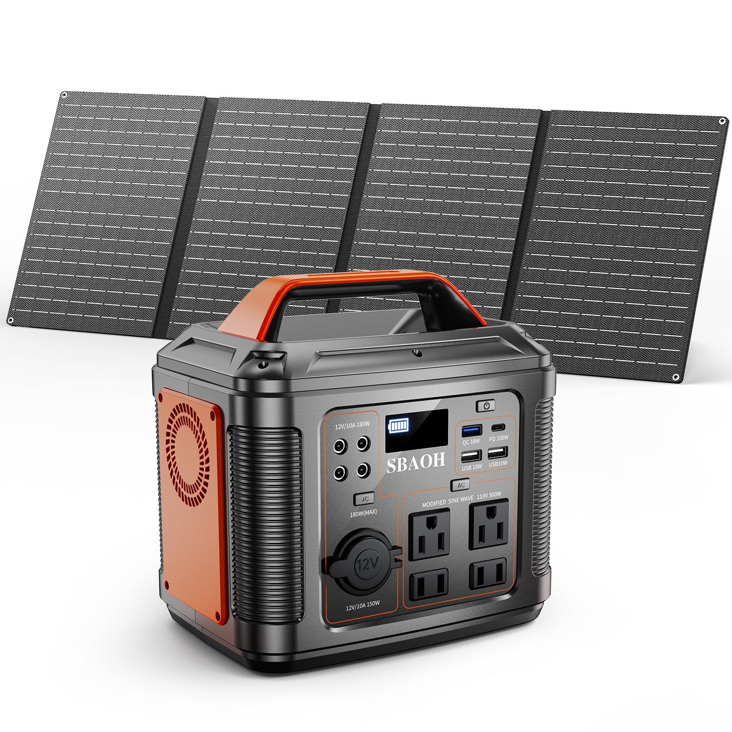300W Portable Power Station, 296Wh Backup Lithium Battery, Solar Generator For Outdoors Camping Travel Hunting Blackout ,60W Solar Panel Is Included - QuickBuy