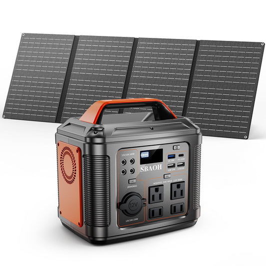 300W Portable Power Station, 296Wh Backup Lithium Battery, Solar Generator For Outdoors Camping Travel Hunting Blackout ,60W Solar Panel Is Included - QuickBuy