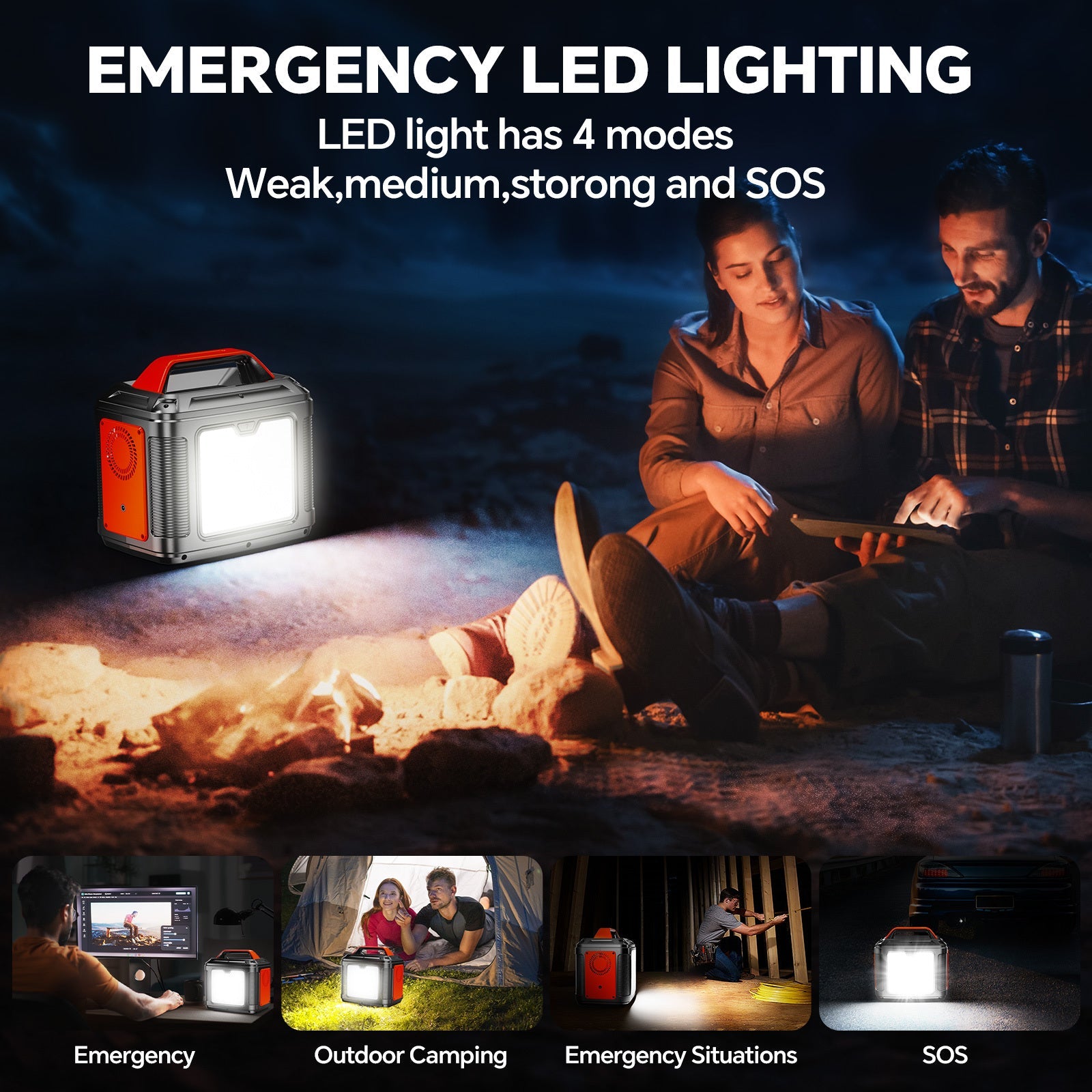 300W Portable Power Station, 296Wh Backup Lithium Battery, Solar Generator For Outdoors Camping Travel Hunting Blackout ,60W Solar Panel Is Included - QuickBuy