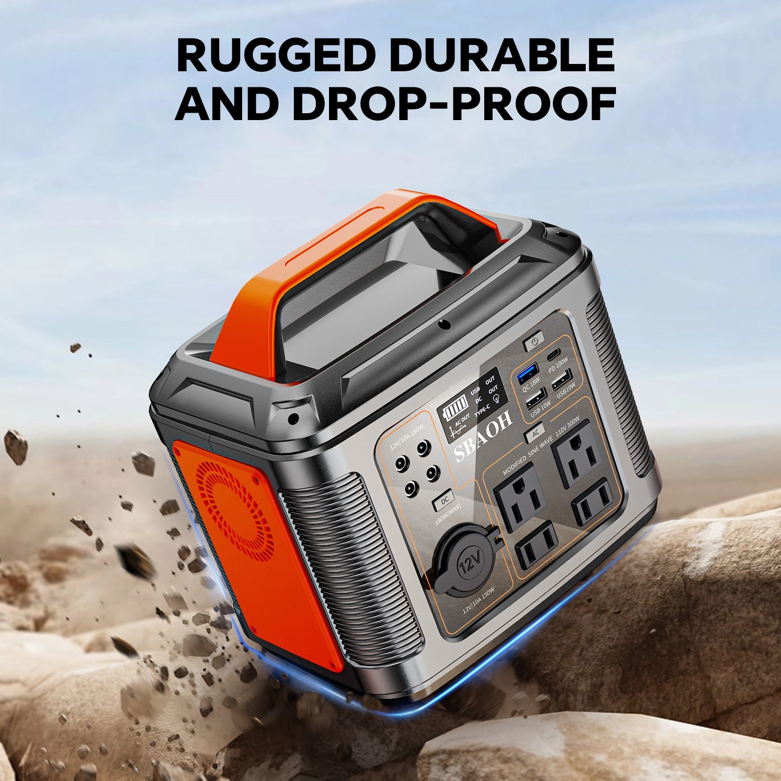 300W Portable Power Station, 296Wh Backup Lithium Battery, Solar Generator For Outdoors Camping Travel Hunting Blackout ,60W Solar Panel Is Included - QuickBuy