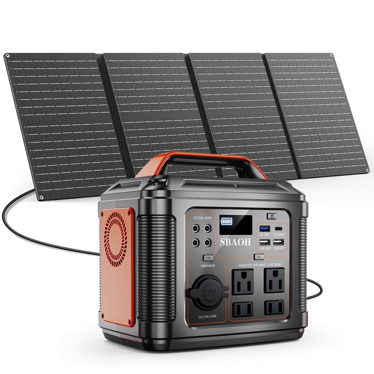 300W Portable Power Station, 296Wh Backup Lithium Battery, Solar Generator For Outdoors Camping Travel Hunting Blackout ,60W Solar Panel Is Included - QuickBuy