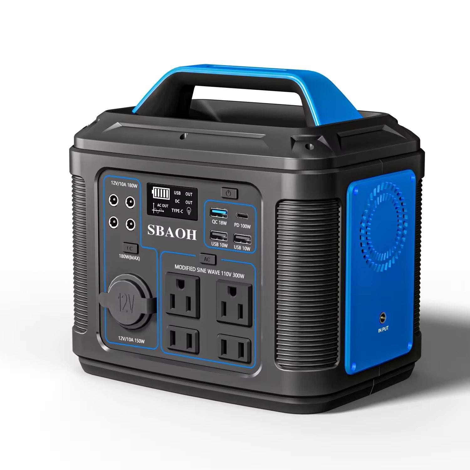 300W Portable Power Station,296Wh 80000Mah Backup Lithium Battery,Solar Generator For Home And Outdoor Emergency Power Outage,Solar Panel Is Not Included - QuickBuy