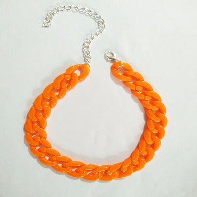 Acrylic Acrylic Color Chain Exaggerated Necklace