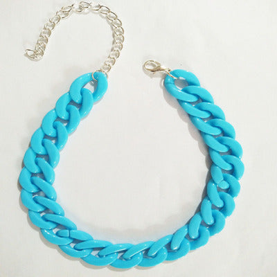 Acrylic Acrylic Color Chain Exaggerated Necklace