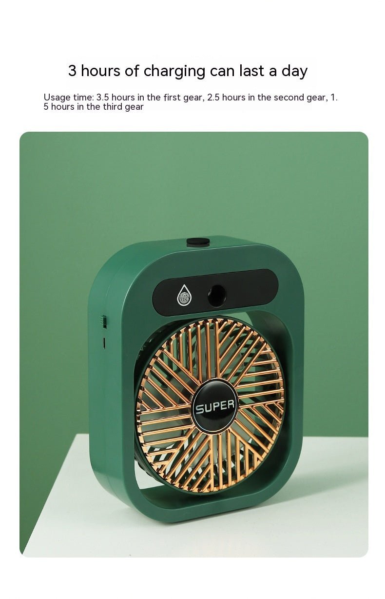 Air Conditioning Fan Desk Misting Fan Air Cooler Cooling USB Rechargeable Humidifier Portable Spray Fan With 3 Wind Speeds Mist Fan For Home - QuickBuy