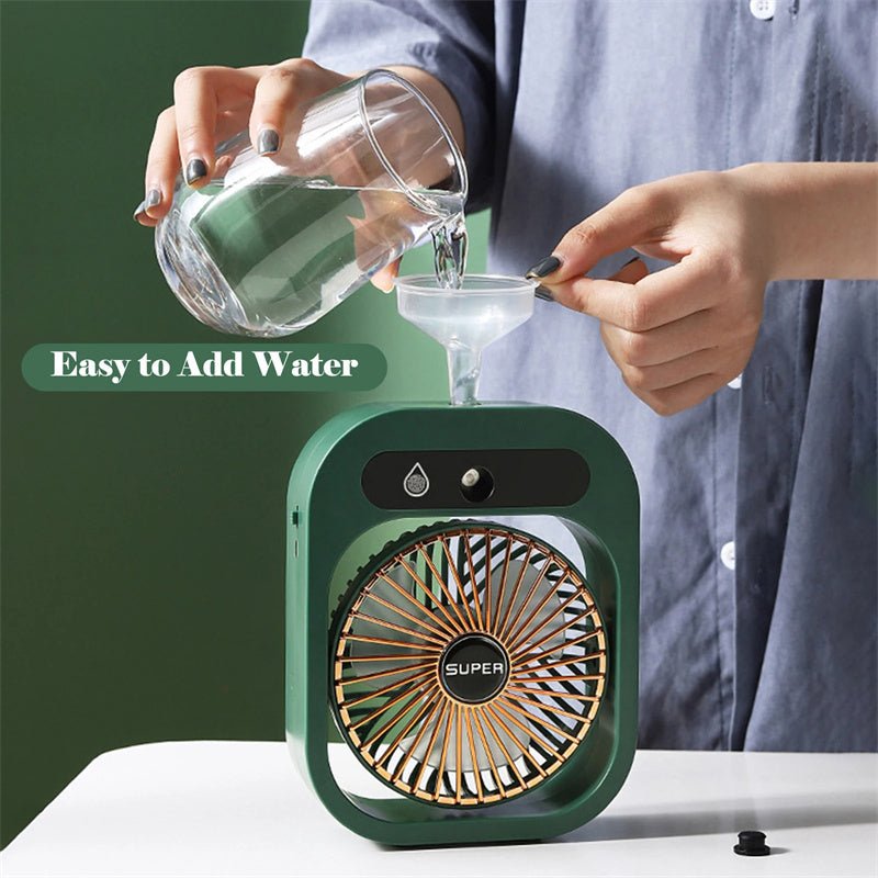 Air Conditioning Fan Desk Misting Fan Air Cooler Cooling USB Rechargeable Humidifier Portable Spray Fan With 3 Wind Speeds Mist Fan For Home - QuickBuy