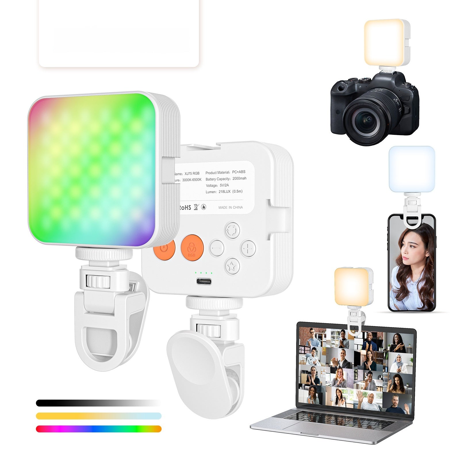Camera Pocket Light Atmosphere Mini RGB - QuickBuy