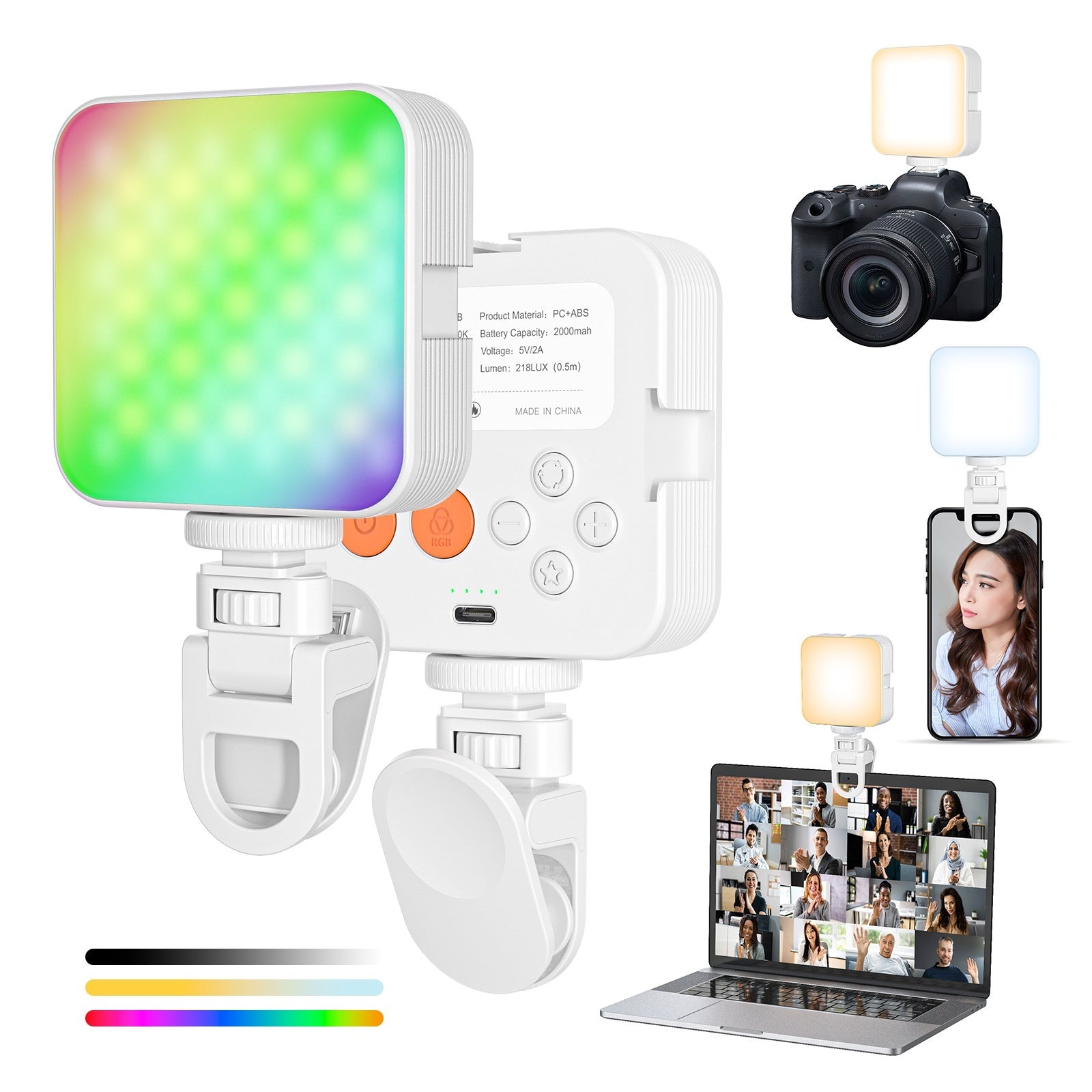 Camera Pocket Light Atmosphere Mini RGB - QuickBuy