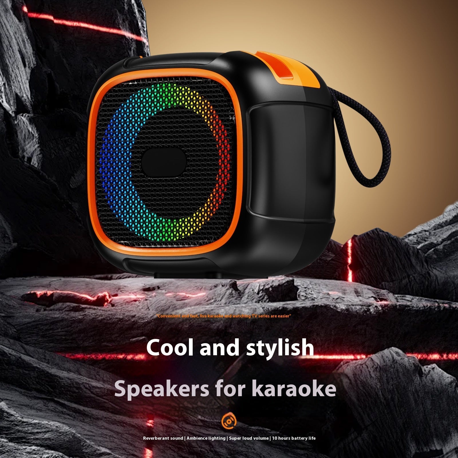 Colored Lights Portable Outdoor Wireless Bluetooth Audio - QuickBuy