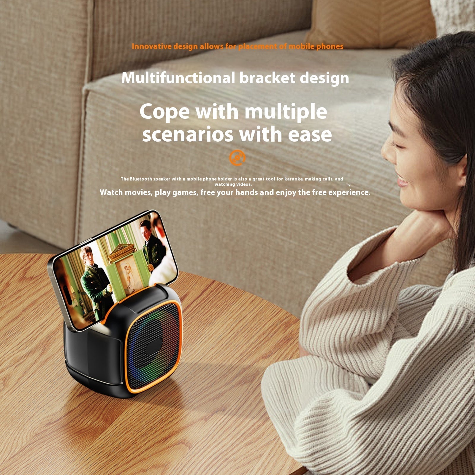 Colored Lights Portable Outdoor Wireless Bluetooth Audio - QuickBuy