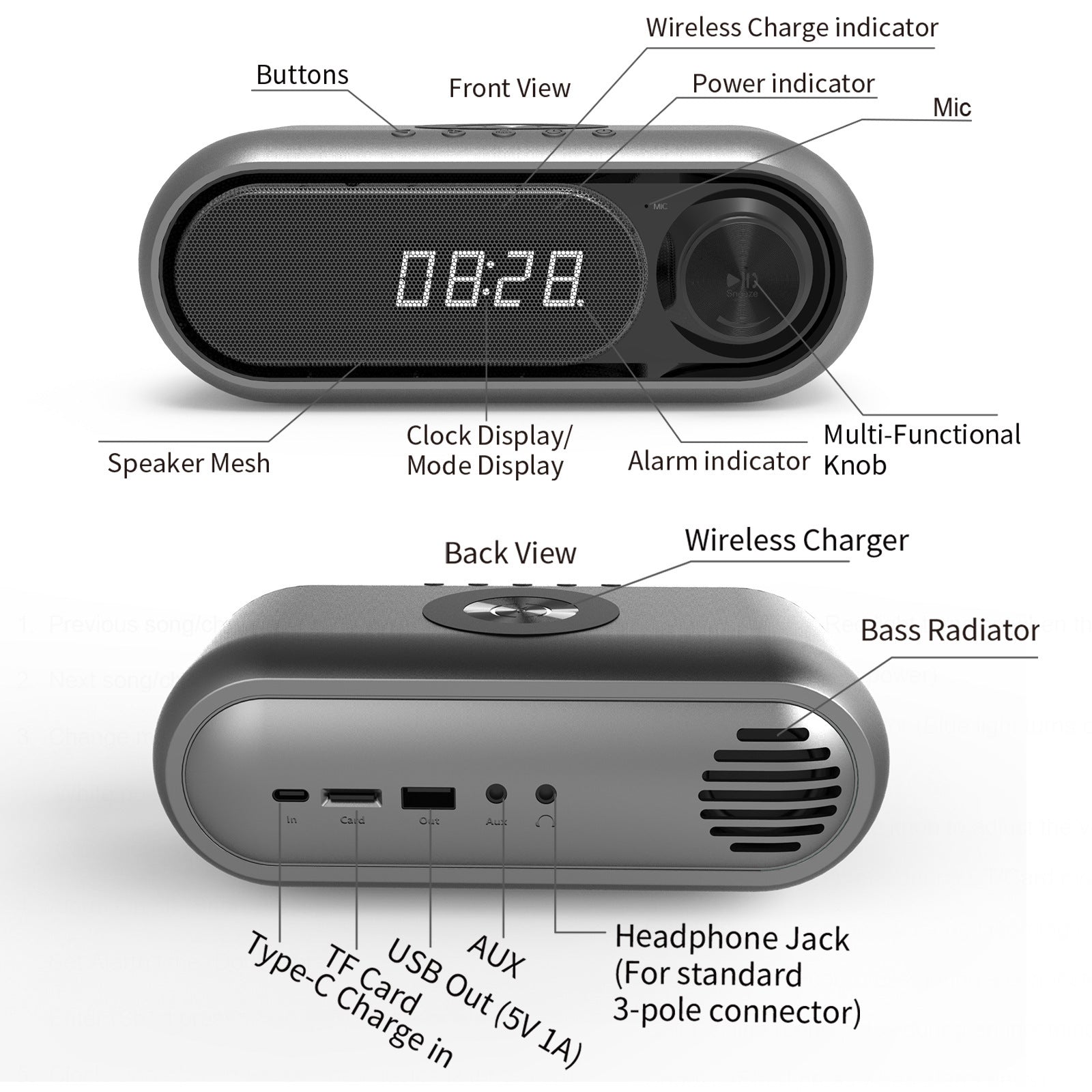 Creative Wireless Charger Bluetooth Speaker - QuickBuy