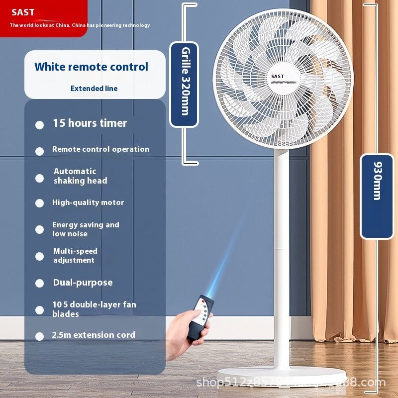 Electric Fan Floor Fan Household Small Mute Large Wind Shaking Head - QuickBuy