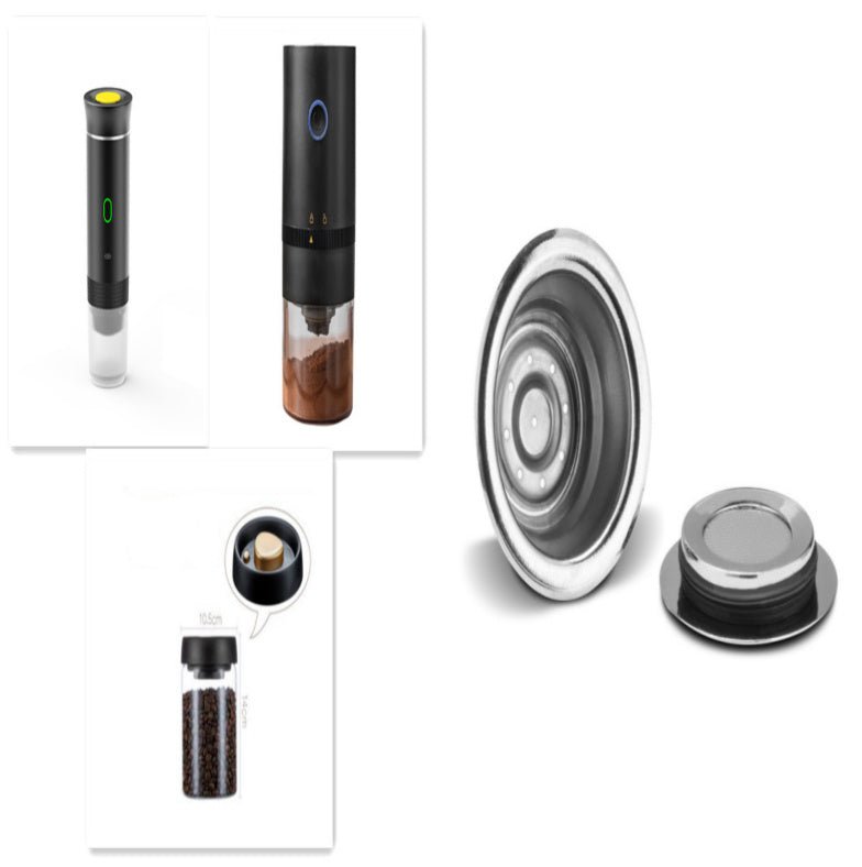Electric Grinder Coffee Travel Handy 3 In1 Espresso Portable Coffee Espresso Maker Machine Cafe Portable Capsule Coffee Machine Kitchen Gadgets - QuickBuy