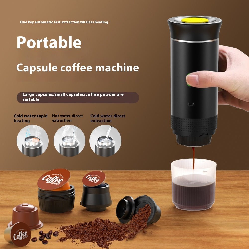 Electric Grinder Coffee Travel Handy 3 In1 Espresso Portable Coffee Espresso Maker Machine Cafe Portable Capsule Coffee Machine Kitchen Gadgets - QuickBuy