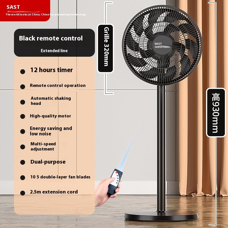 Electric Fan Floor Fan Household Small Mute Large Wind Shaking Head