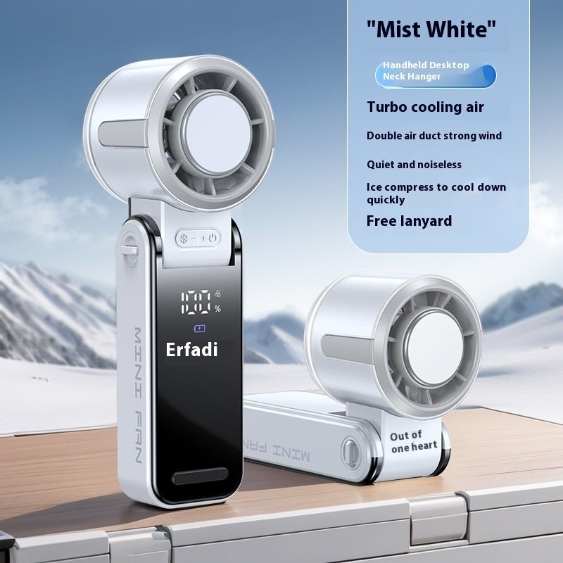 Foldable Cooling Ice Compress High - speed Handheld Fan - QuickBuy