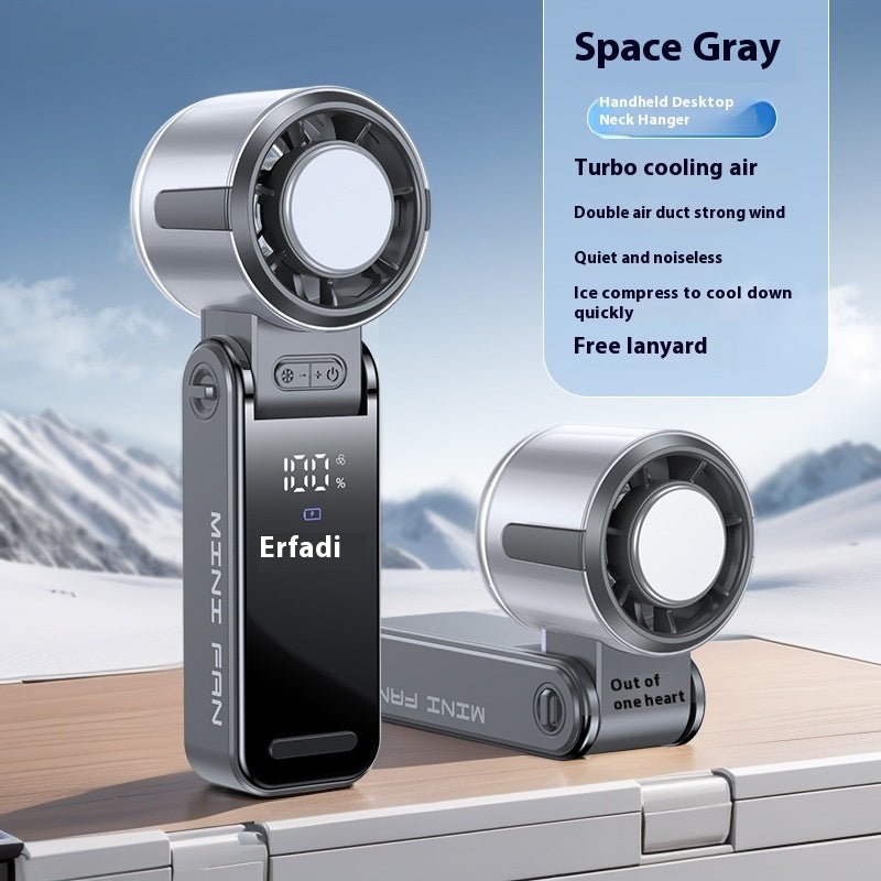 Foldable Cooling Ice Compress High - speed Handheld Fan - QuickBuy