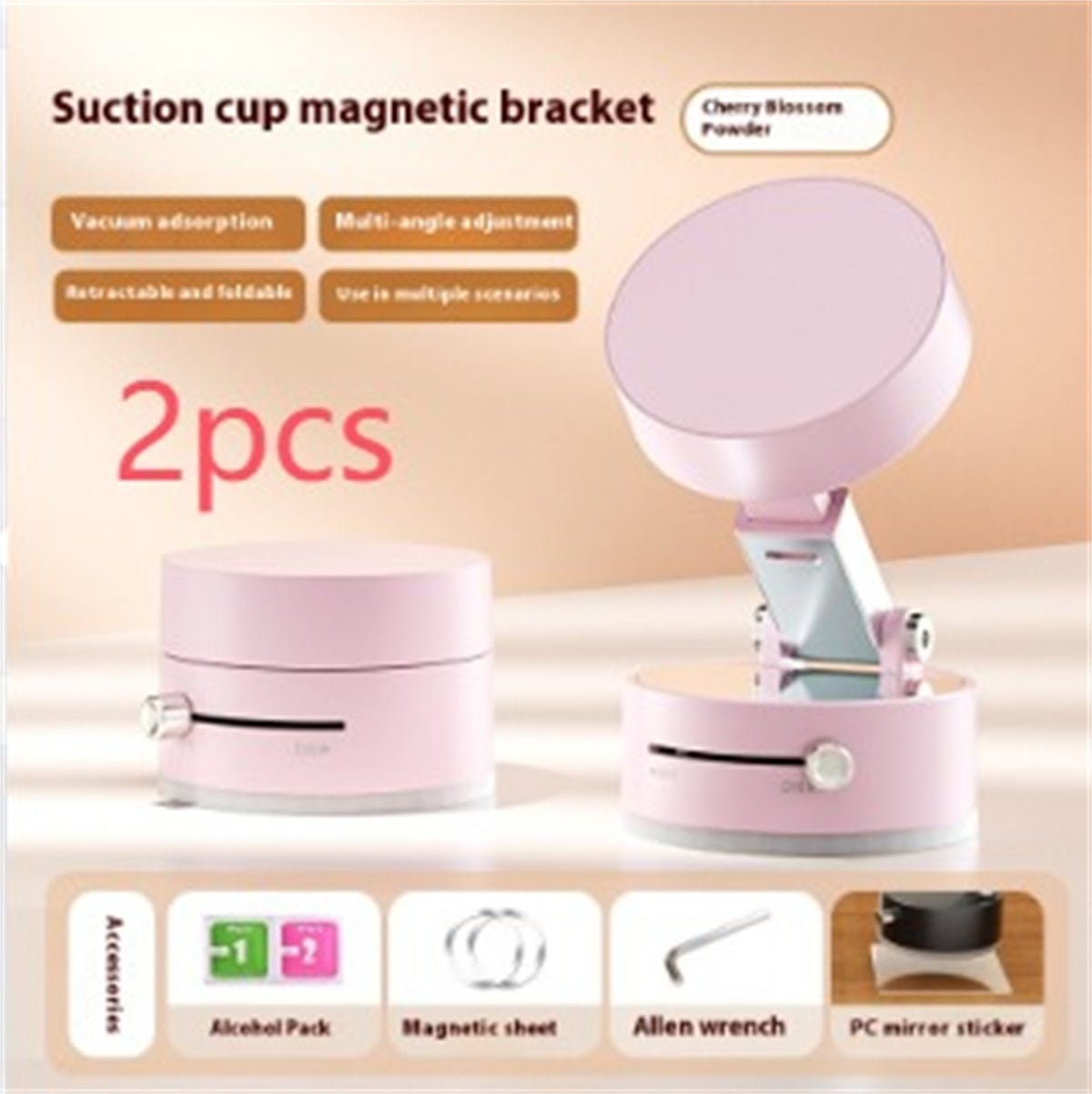 Foldable Magnetic Vacuum Car Phone Holder Foldable Suction Cup With Suction Cup Hands - Free Navigation For Smart Phone - QuickBuy