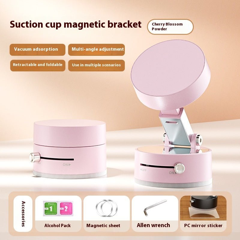 Foldable Magnetic Vacuum Car Phone Holder Foldable Suction Cup With Suction Cup Hands - Free Navigation For Smart Phone - QuickBuy