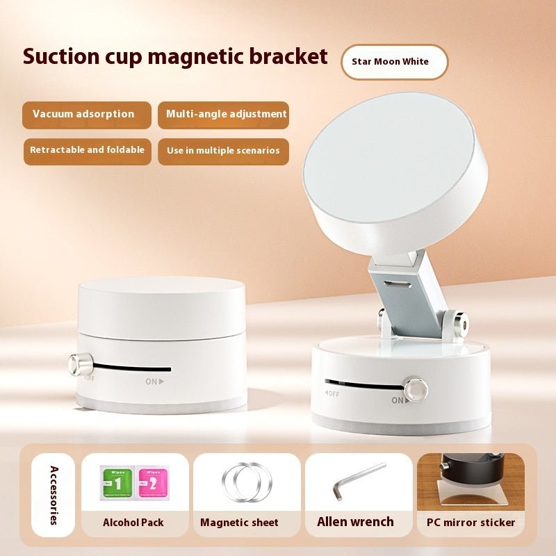 Foldable Magnetic Vacuum Car Phone Holder Foldable Suction Cup With Suction Cup Hands - Free Navigation For Smart Phone - QuickBuy