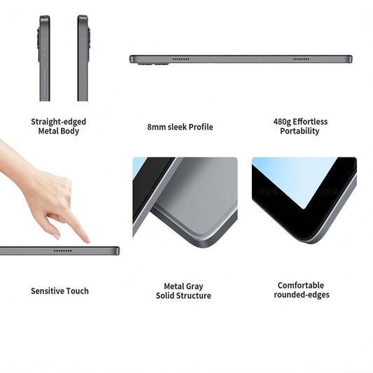 G - tab T11 Android 14 Tablet 10.1 Inch 1280&800 IPS Screen Unisoc T606 8 Core Max 1.6GHz 8GB RAM 4GB&4GB Expansion128GB ROM 2.4&5GHz WiFi Bluetooth 5.0 6580mAh Battery 8MP&13MP Camera Dual 4G - QuickBuy