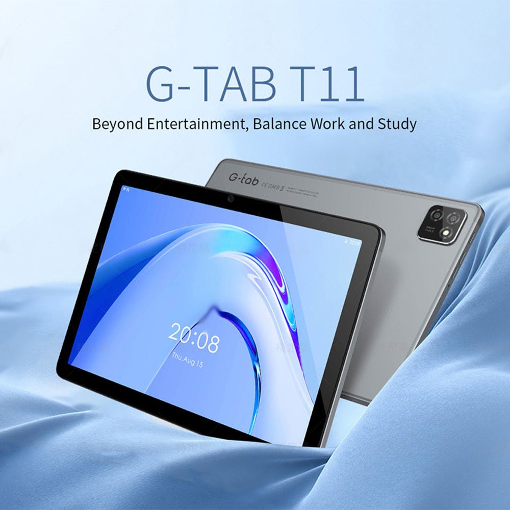 G - tab T11 Android 14 Tablet 10.1 Inch 1280&800 IPS Screen Unisoc T606 8 Core Max 1.6GHz 8GB RAM 4GB&4GB Expansion128GB ROM 2.4&5GHz WiFi Bluetooth 5.0 6580mAh Battery 8MP&13MP Camera Dual 4G - QuickBuy