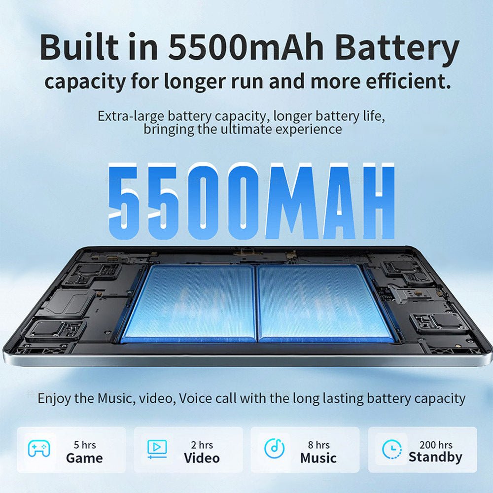 G - tab T9 Rockchip RK3562 Quad Core 3GB 3GB RAM 64GB ROM 10.1 Inch Android 14 Tablet PC Grey - QuickBuy