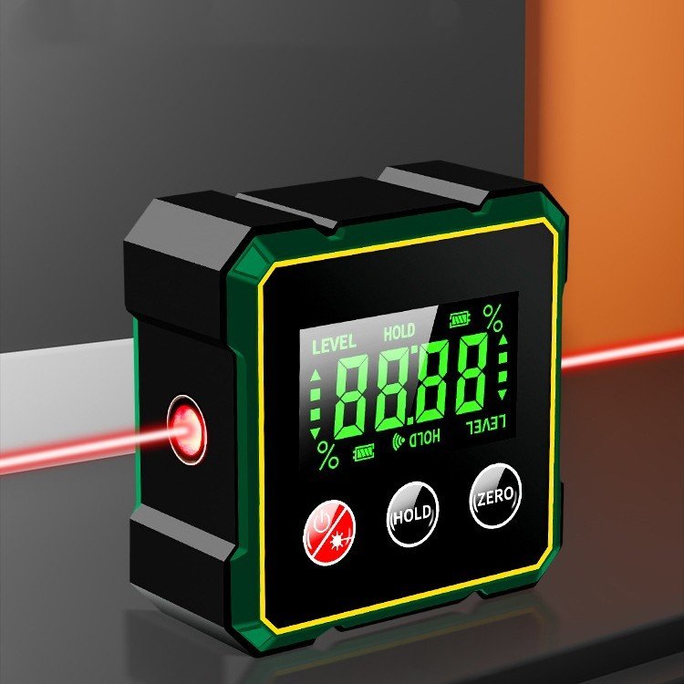 Magnetic Digital Angle Finder With Electronic Laser Gauge Protractor Inclinometer Level Magnets Level Ruler Angle Slope - QuickBuy