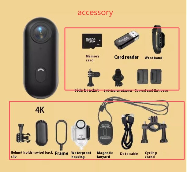 Outdoor Sports Camera In Helmet Motorcycle Bike Sport Mini Filming Bicycle Action 4K Professional Body Cam And Video Cameras - QuickBuy