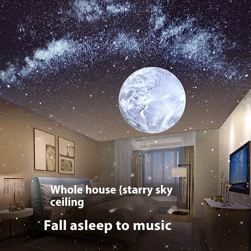 Pickup Projection Lamp Stereo Bluetooth White Noise Star Light - QuickBuy
