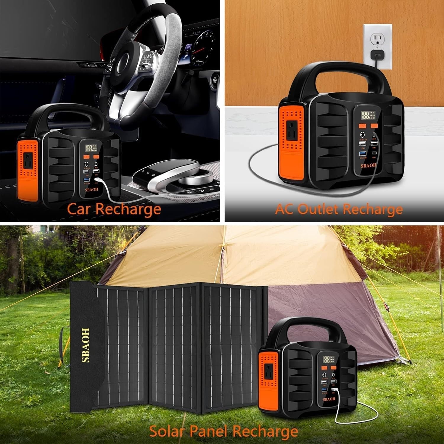 Portable Power Station 150W 155Wh 42000mAh Solar Generator For Road Trip,Off - grid,Power Outage,No Solar Panel - QuickBuy