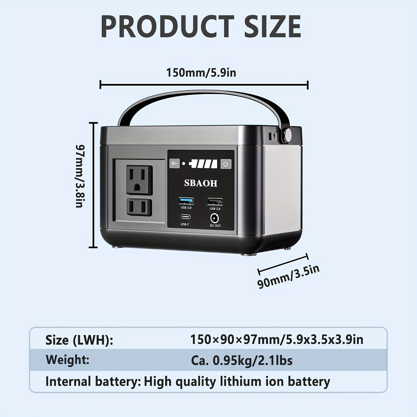 Portable Power Station P86,88.8Wh LiFePo4 Battery,with 120W AC Outputs, Solar Generator For Travel And Camping - QuickBuy