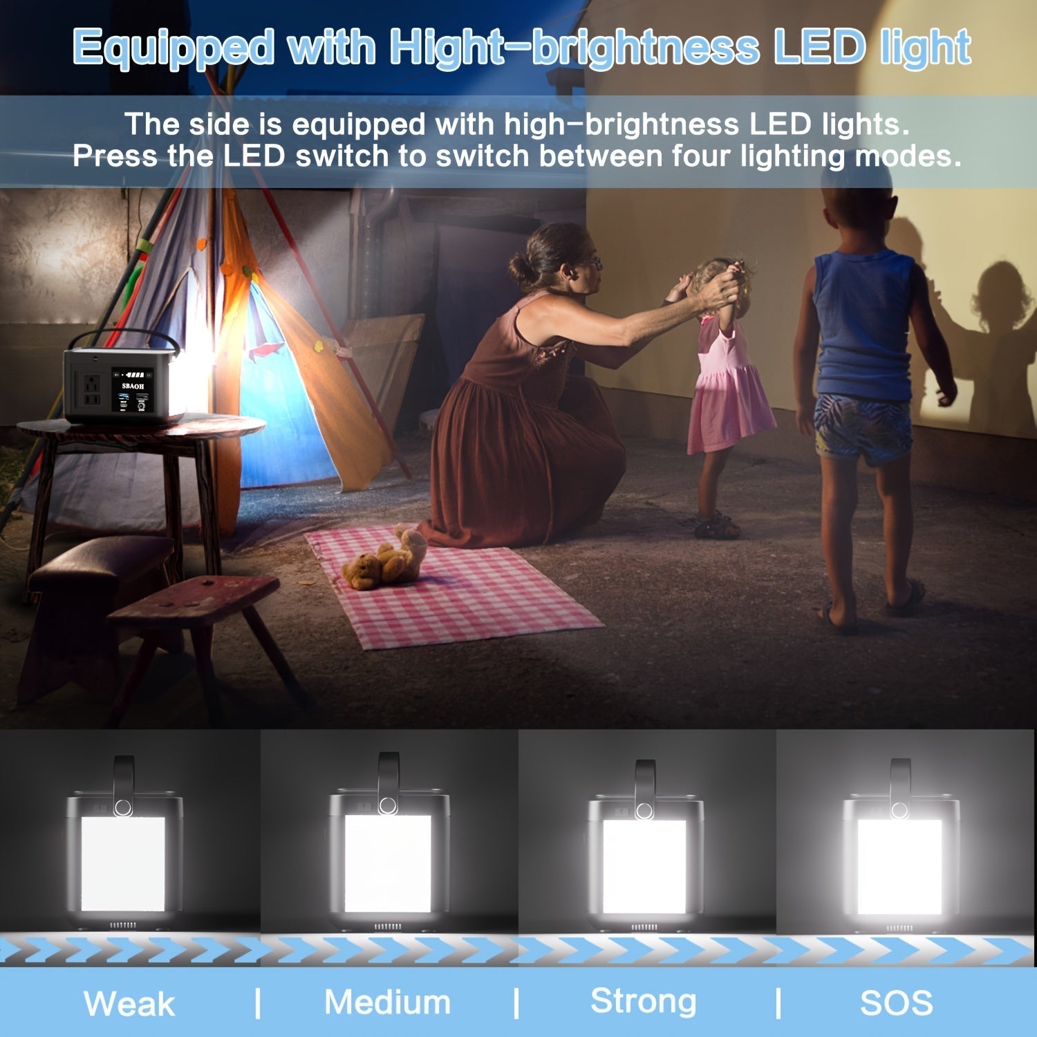 Portable Power Station P86,88.8Wh LiFePo4 Battery,with 120W AC Outputs, Solar Generator For Travel And Camping - QuickBuy