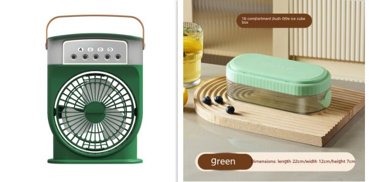 Portable USB Air Conditioner Cooling Fan With 5 Sprays 7 Color Light 600ML Water Tank Spray Mist Air Cooler Humidifiers - QuickBuy