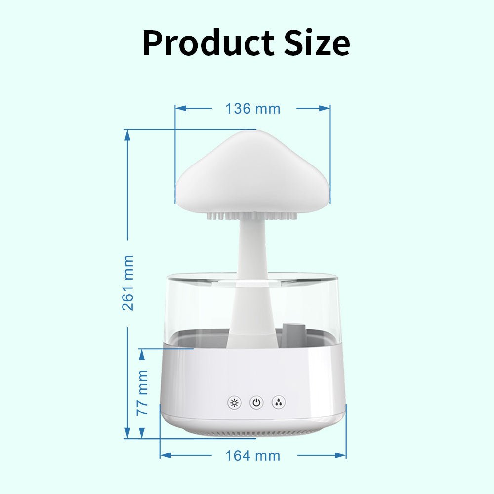 Rain Humidifier Mushroom Humidifier Rain Cloud Humidifier Water Drop Humidifier - QuickBuy