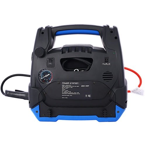 Rechargeable Jump Starter For Gas Diesel Vehicles - 1800 Amps With Air Compressor And AC, 12V DC, USB Power Station - QuickBuy