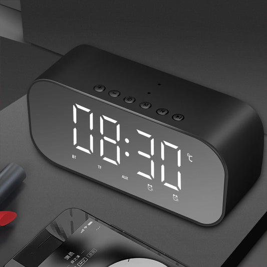 S5 alarm clock clock fashion mirror bluetooth speaker - QuickBuy