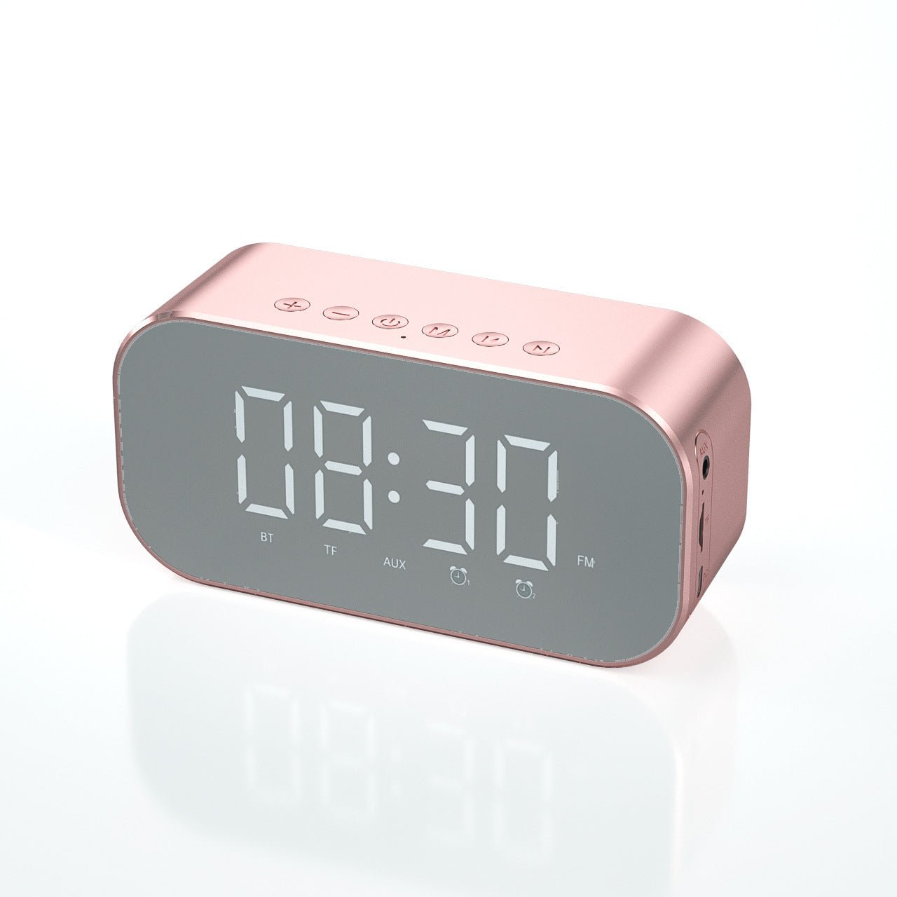S5 alarm clock clock fashion mirror bluetooth speaker - QuickBuy