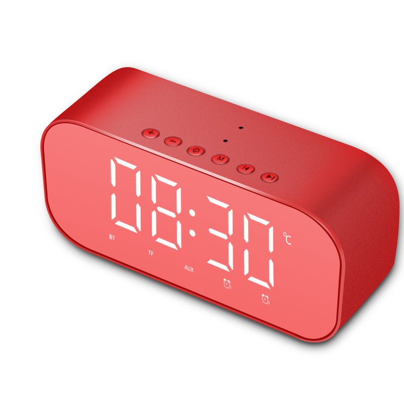 S5 alarm clock clock fashion mirror bluetooth speaker - QuickBuy
