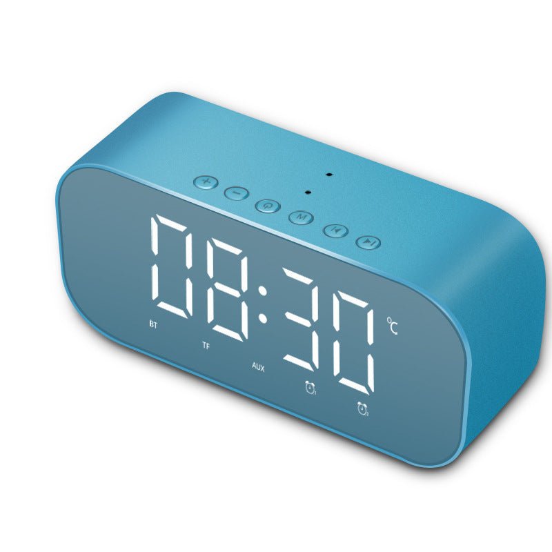 S5 alarm clock clock fashion mirror bluetooth speaker - QuickBuy