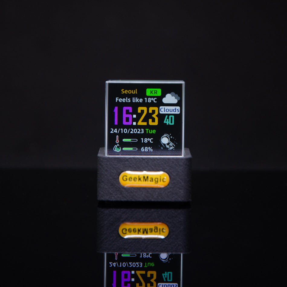 Trendy Mini Transparent WiFi Weather Clock Decoration Display - QuickBuy