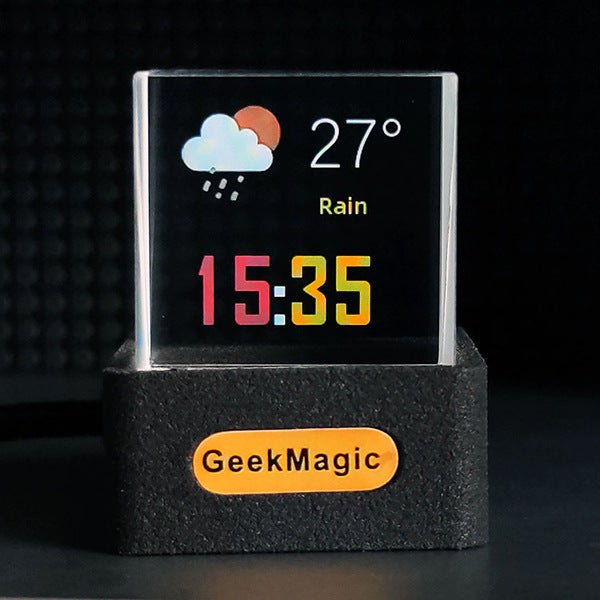Trendy Mini Transparent WiFi Weather Clock Decoration Display - QuickBuy