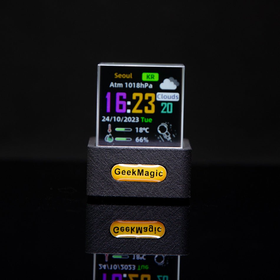 Trendy Mini Transparent WiFi Weather Clock Decoration Display - QuickBuy