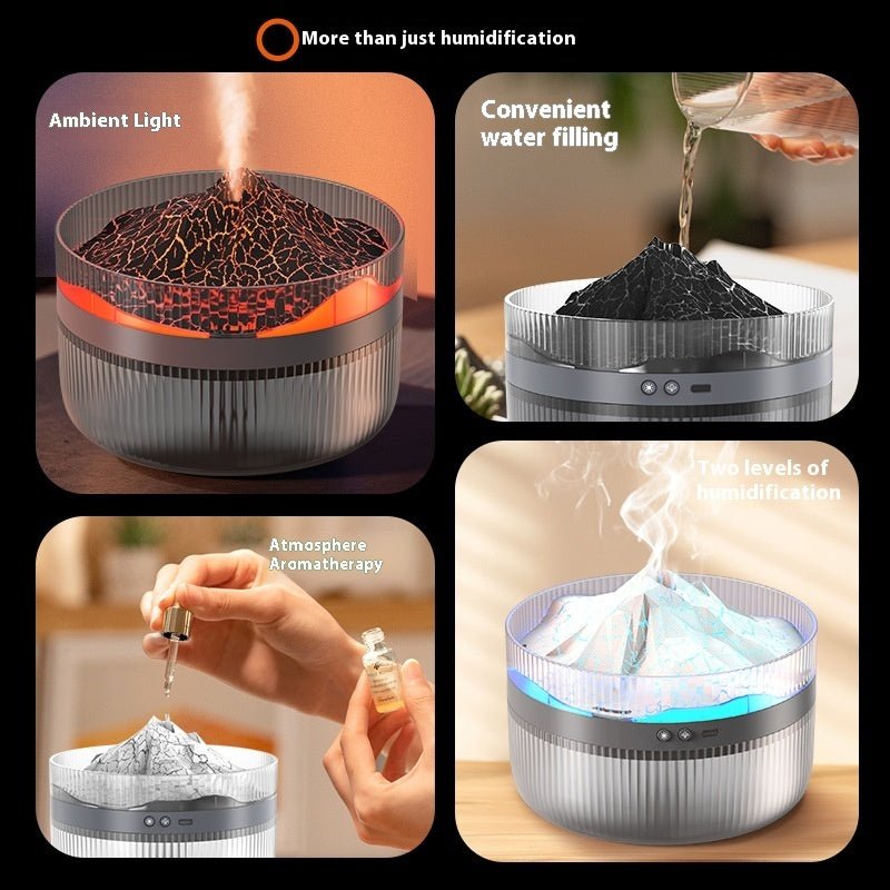 Volcano Aroma Diffuser Multifunctional Flame Humidifier - QuickBuy
